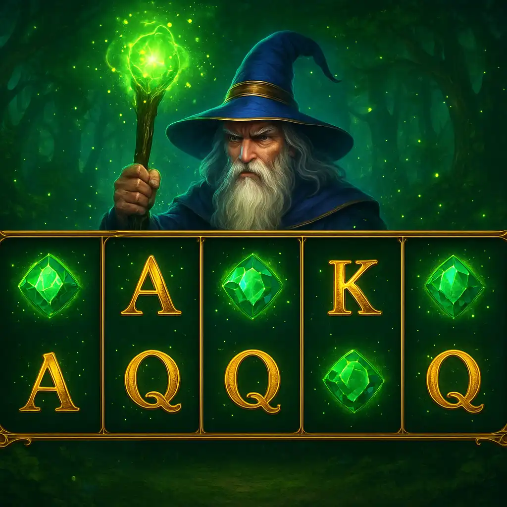 Rise of Merlin slot game screen